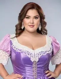 Plus Size Western Dress face swap