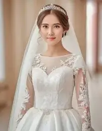 Pretty Dress Wear Wedding face swap