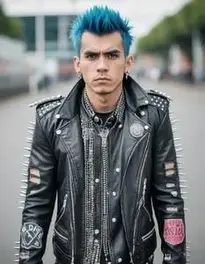 Punk Clothing face swap