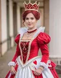 Queen Hearts Fancy Dress face swap
