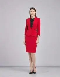 Red Business Dress face swap