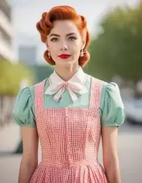 Retro Style Outfit face swap
