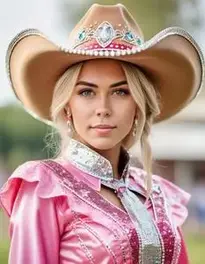 Rhinestone Cowgirl Fancy Dress face swap