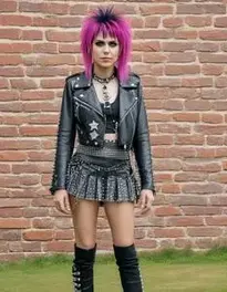 Rock Chick Fancy Dress face swap