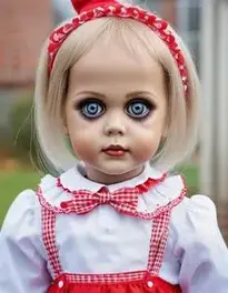 Scary Doll Halloween face swap