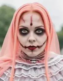 Scary Halloween face swap