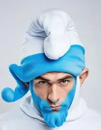 Smurf Costume For Adults face swap