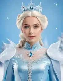Snow Queen Fancy Dress face swap