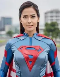 Superhero Costume For Woman face swap