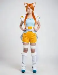 Tails Cosplay face swap