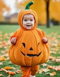 Toddler Pumpkin face swap