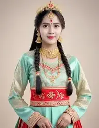 Traditional Attire For Woman face swap