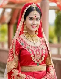 Traditional Wedding Outfit For Ladies face swap