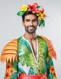 Tropical Outfit face swap