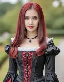 Vampire Halloween Costume Woman face swap