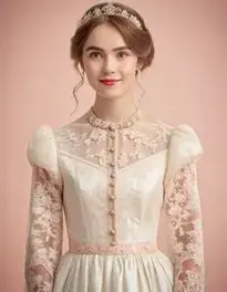 Vintage Wedding Guest Dress face swap