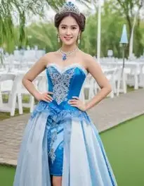 Western Gown Party Wear face swap