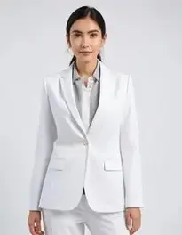 White Blazer Outfit face swap