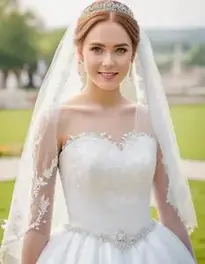 White Bride Dress face swap