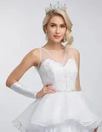 White Cocktail Dress face swap