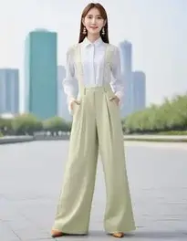 Wide Leg Pants Outfit face swap