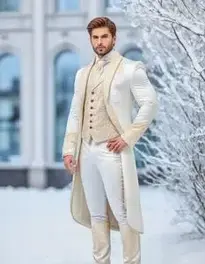 Winter Wedding Outfit For Male face swap