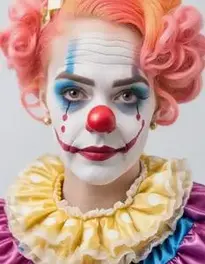 Woman Clown Halloween face swap