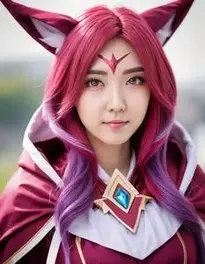 Xayah Cosplay face swap