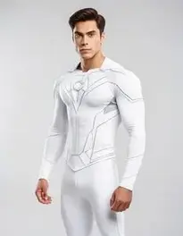 Superhero White Suit face swap