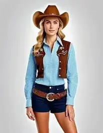 Preppy Cowgirl face swap