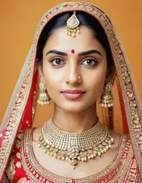 Panetar Gujarati Bridal Lehenga Face Swap