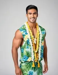 Hawaiian Theme Dress Male face swap