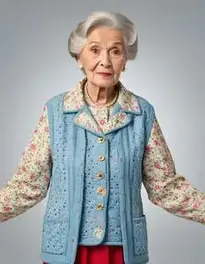 Woman Old Lady Clothes face swap