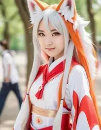 Kitsune Cosplay face swap