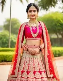 Gujarati Lehenga face swap