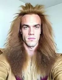 Cowardly Lion face swap