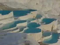 Pamukkale Lime Sinter Terrace Sinterterrasse Background