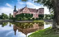 Sweden Moated Castle Southern Sweden Background