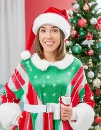 Funny Christmas Outfit Women Face Swap