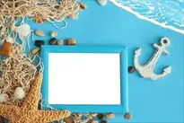 Blue Summer Photo Frame