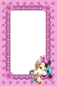 Cute Kids Prink Mini Mouse Photo Frame