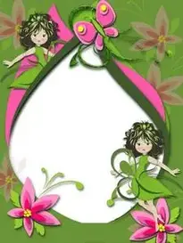 Kids Photo Frame with Green Fairy