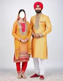 Punjabi Traditional Dress Male And Girl Face Swap