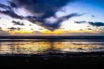 Sunset Pacifico Ocean Asia wallpaper