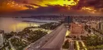 Baku Azerbaijan Panorama background wallpaper