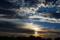 sunset majestic sky landscape wallpaper