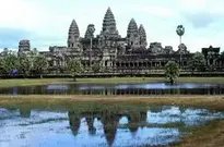 Angkor Wat Temple Twelfth Century Cambodia background wallpaper