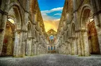 Abbey Ruin Architecture background wallpaper