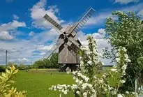 Post Mill Nativity Village Jena background wallpaper