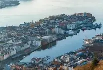 Bergen Norway Elevated View background wallpaper